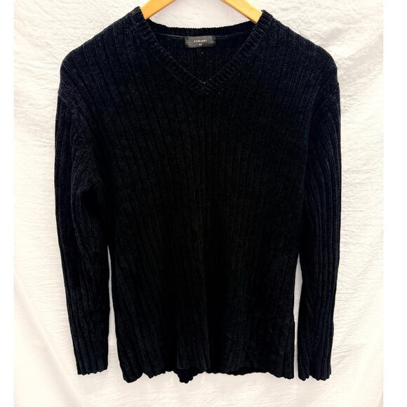 Japanese Vintage Brand Foravi Black Knit Sweater Medium Cozy Warm‎ Grail HTF